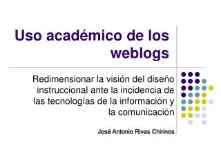 uso acad mico de los weblogs