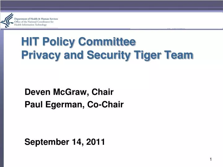 hit policy committee privacy and security tiger team