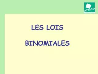 les lois binomiales