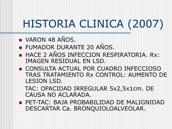 historia clinica 2007