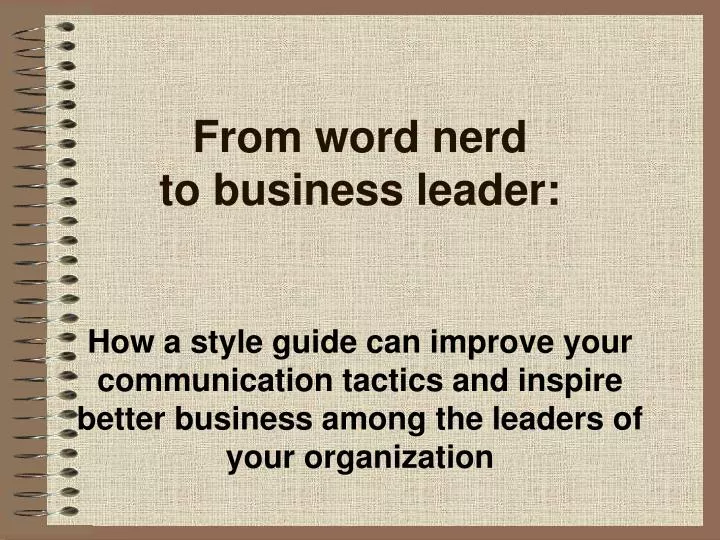 from word nerd to business leader