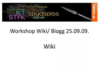workshop wiki blogg 25 09 09