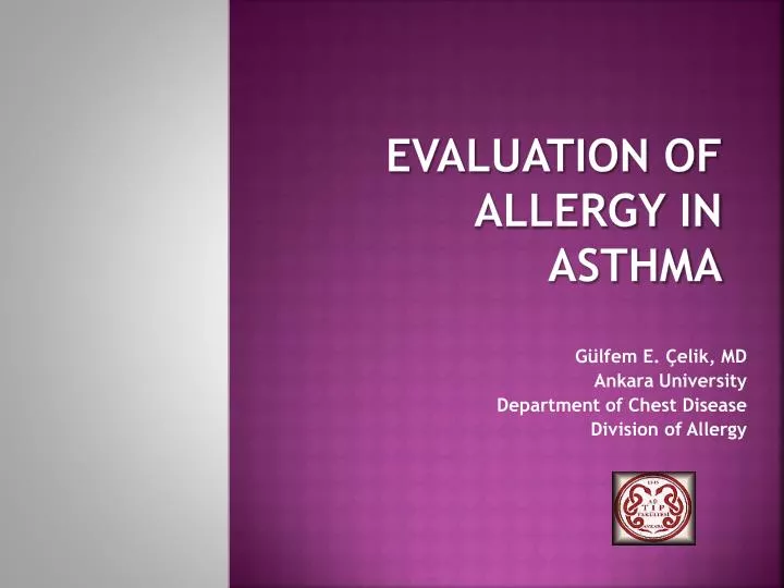 evaluation of allergy in asthma