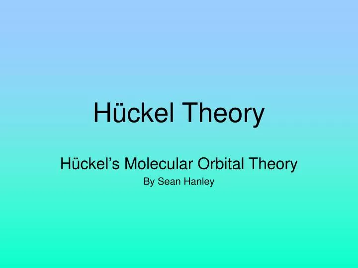h ckel theory