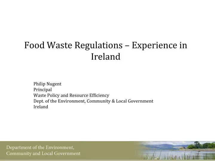 food waste regulations experience in ireland