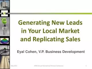 Eyal Cohen, V.P. Business Development