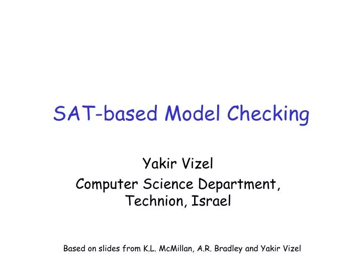 sat based model checking