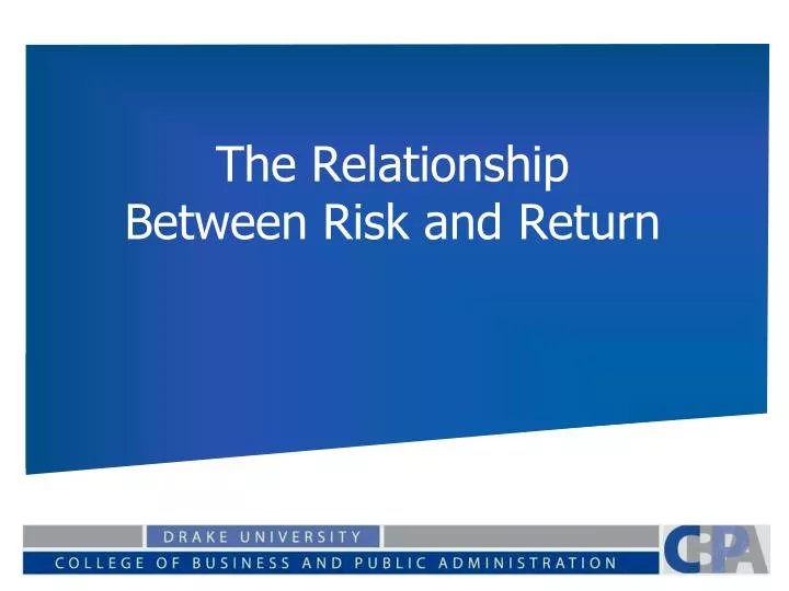 the relationship between risk and return