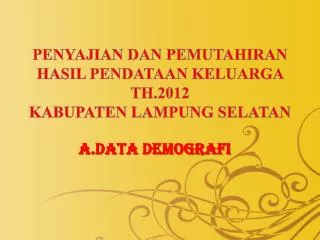a data demografi