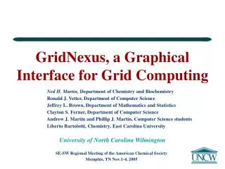 GridNexus, a Graphical Interface for Grid Computing