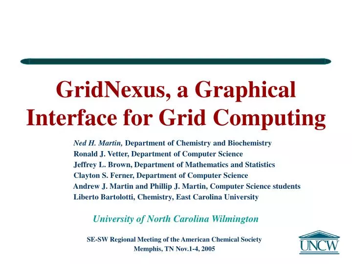 gridnexus a graphical interface for grid computing