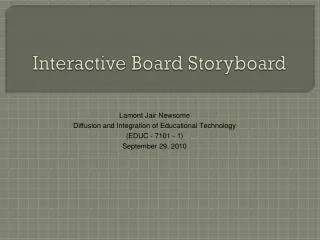 Interactive Board Storyboard