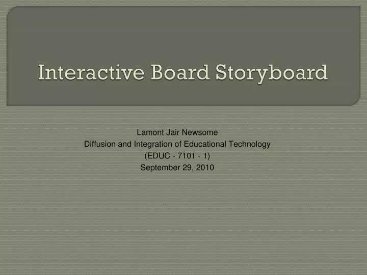 interactive board storyboard