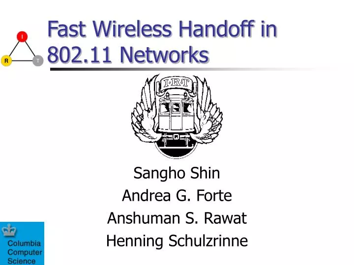 fast wireless handoff in 802 11 networks