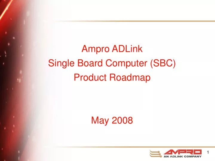 ampro adlink single board computer sbc product roadmap may 2008