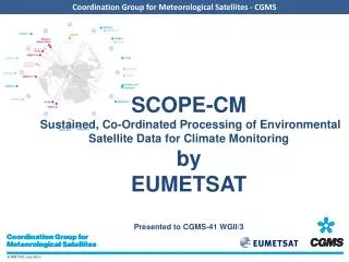 Introduction to SCOPE-CM