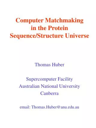 Computer Matchmaking in the Protein Sequence/Structure Universe