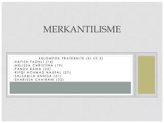 merkantilisme
