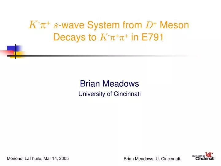 k s wave system from d meson decays to k p p in e791