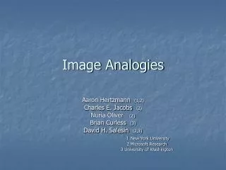 Image Analogies