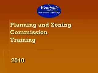 Planning and Zoning Commission Training
