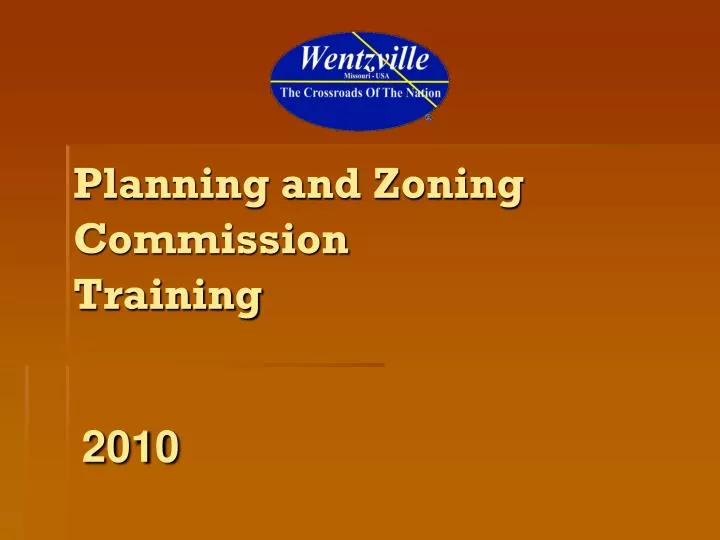 planning and zoning commission training
