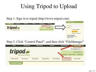 Using Tripod to Upload