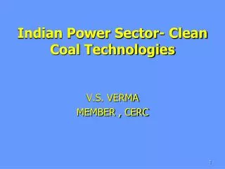 Indian Power Sector- Clean Coal Technologies