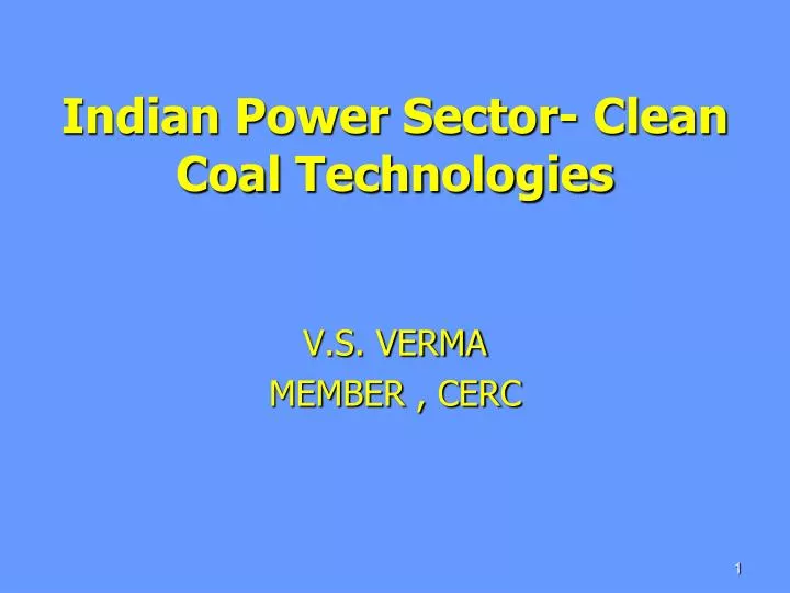 indian power sector clean coal technologies