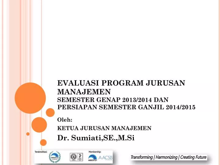 evaluasi program jurusan manajemen semester genap 2013 2014 dan persiapan semester ganjil 2014 2015