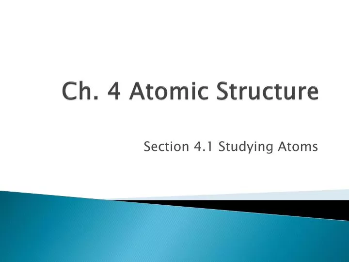 ch 4 atomic structure