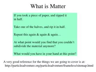 What is Matter