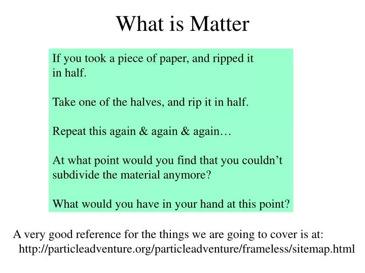 what is matter