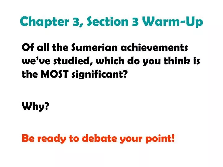 chapter 3 section 3 warm up
