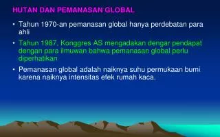 hutan dan pemanasan global