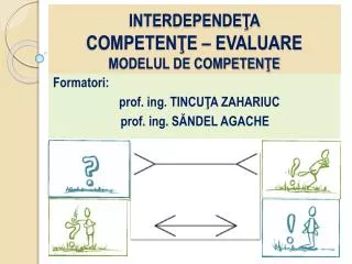 interdepende a competen e evaluare modelul de competen e