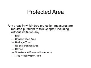 Protected Area