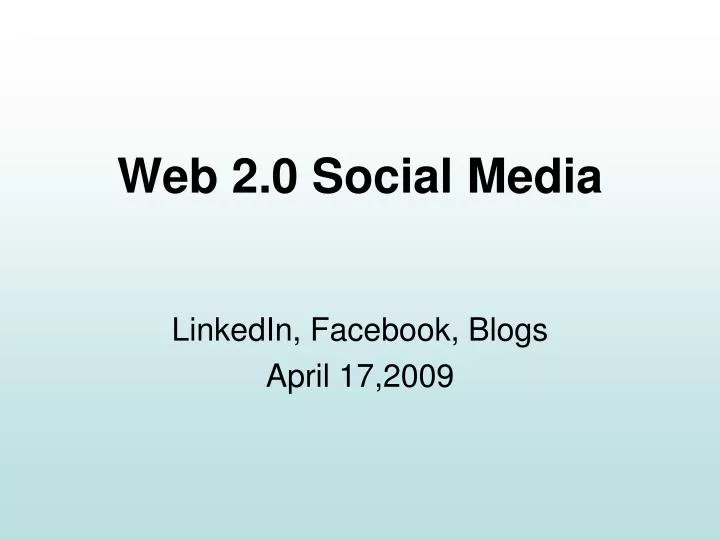 web 2 0 social media