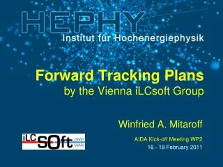 Forward Tracking Plans by the Vienna iLCsoft Group