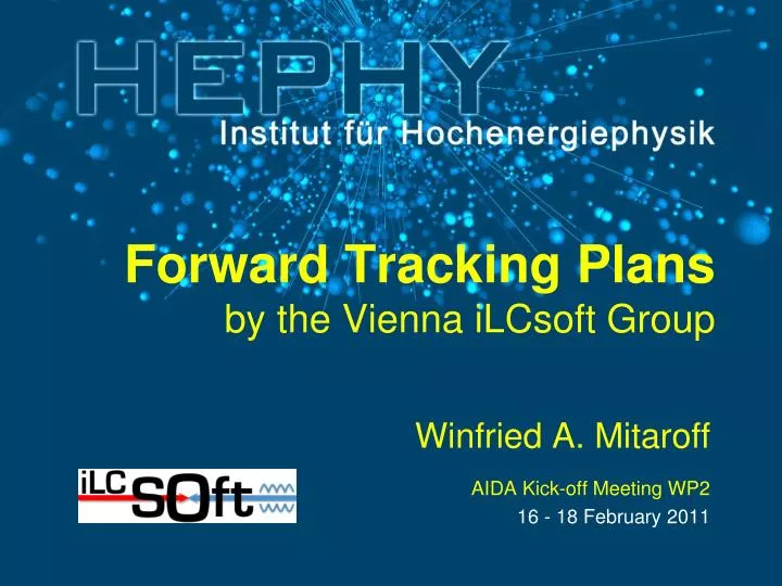 forward tracking plans by the vienna ilcsoft group