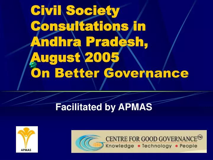 civil society consultations in andhra pradesh august 2005 on better governance