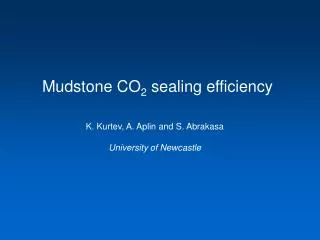 Mudstone CO 2 sealing efficiency