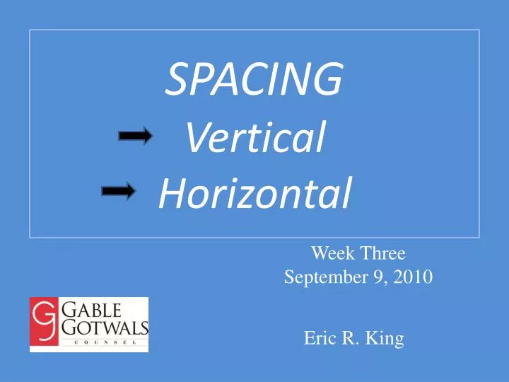 spacing vertical horizontal