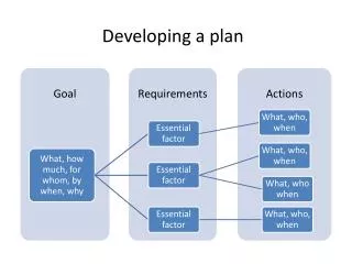 Developing a plan