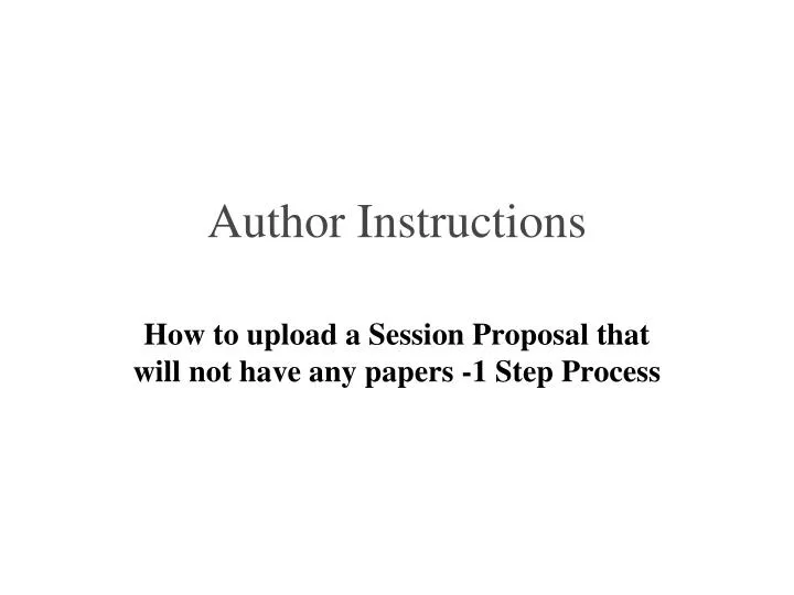 author instructions