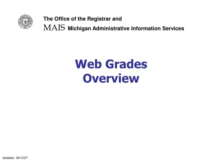 web grades overview