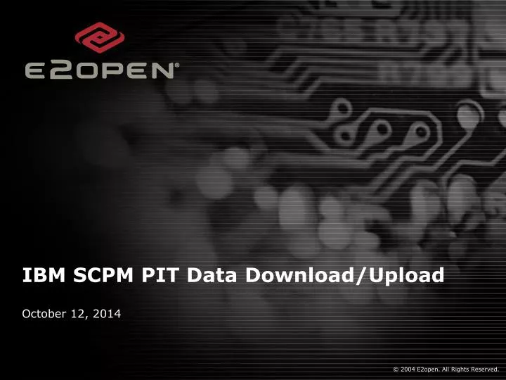 ibm scpm pit data download upload