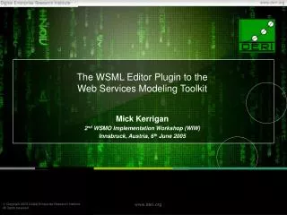 The WSML Editor Plugin to the Web Services Modeling Toolkit