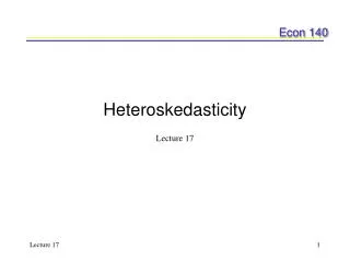 Heteroskedasticity