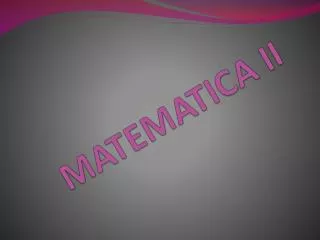 matematica ii